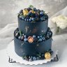 Синий свадебный торт №130048