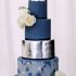 Синий свадебный торт №130050