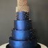 Синий свадебный торт №130051