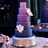 Сиреневый свадебный торт №130053