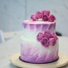 Сиреневый свадебный торт №130052