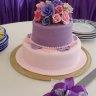 Сиреневый свадебный торт №130054