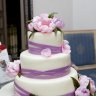 Сиреневый свадебный торт №130058