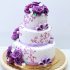Сиреневый свадебный торт №130061