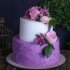 Сиреневый свадебный торт №130067