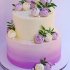 Сиреневый свадебный торт №130071
