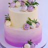 Сиреневый свадебный торт №130070