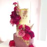 Свадебный торт фуксия №130090