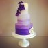 Фиолетовый свадебный торт №130093