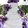 Фиолетовый свадебный торт №130094