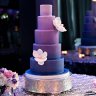 Фиолетовый свадебный торт №130095
