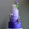 Фиолетовый свадебный торт №130099