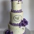 Фиолетовый свадебный торт №130101