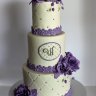 Фиолетовый свадебный торт №130102