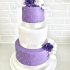 Фиолетовый свадебный торт №130102