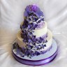 Фиолетовый свадебный торт №130104