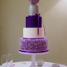 Фиолетовый свадебный торт №130106