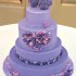 Фиолетовый свадебный торт №130108