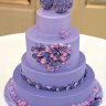 Фиолетовый свадебный торт №130107