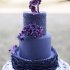 Фиолетовый свадебный торт №130111