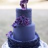 Фиолетовый свадебный торт №130108
