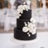 Черно-белый свадебный торт №130112