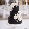 Черно-белый свадебный торт №130116