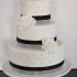 Черно-белый свадебный торт №130123