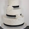 Черно-белый свадебный торт №130120