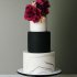 Черно-белый свадебный торт №130124