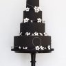 Черный свадебный торт №130134
