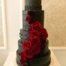 Черный свадебный торт №130134