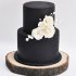 Черный свадебный торт №130138