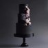 Черный свадебный торт №130142
