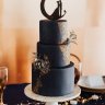 Черный свадебный торт №130144