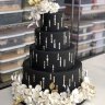 Черный свадебный торт №130146