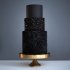 Черный свадебный торт №130147