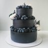Черный свадебный торт №130147