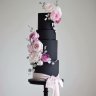 Черный свадебный торт №130149
