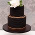 Свадебный торт черный с золотом №130164