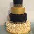 Свадебный торт черный с золотом №130165