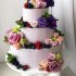 Лиловый свадебный торт №130172