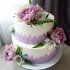 Лиловый свадебный торт №130173