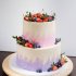 Лиловый свадебный торт №130175