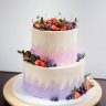 Лиловый свадебный торт №130174