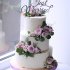 Лиловый свадебный торт №130185