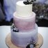 Лиловый свадебный торт №130188