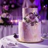 Лиловый свадебный торт №130188
