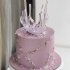 Лиловый свадебный торт №130191