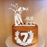 Торт на годовщину свадьбы 7 лет №130332